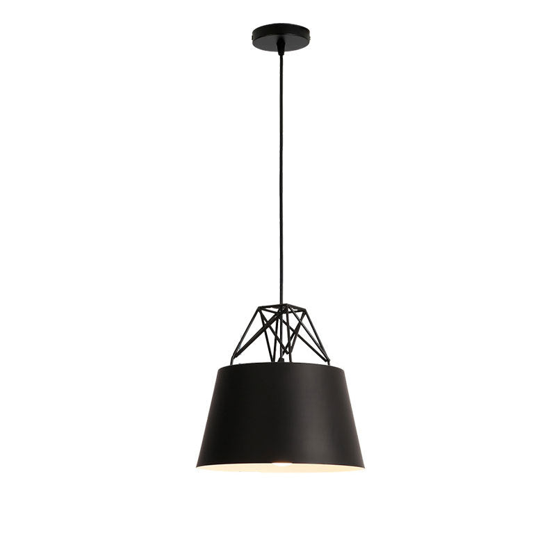 Contemporary Nordic Geometry Diamond Aluminum 1-Light Pendant Light For Living Room