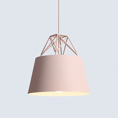 Contemporary Nordic Geometry Diamond Aluminum 1-Light Pendant Light For Living Room