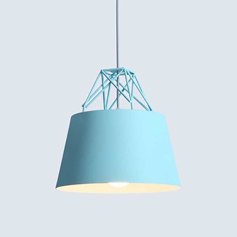 Contemporary Nordic Geometry Diamond Aluminum 1-Light Pendant Light For Living Room