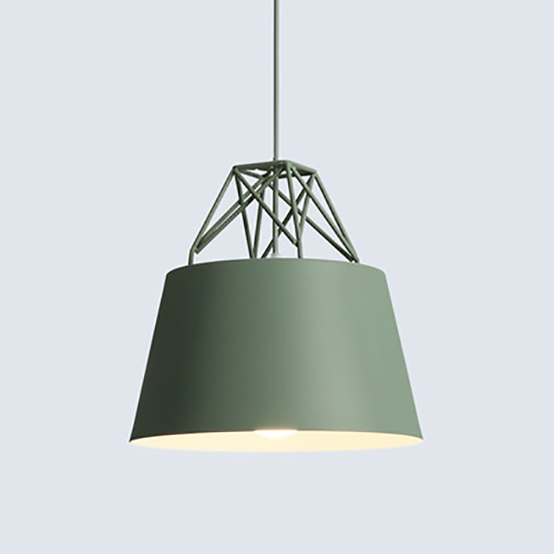 Contemporary Nordic Geometry Diamond Aluminum 1-Light Pendant Light For Living Room