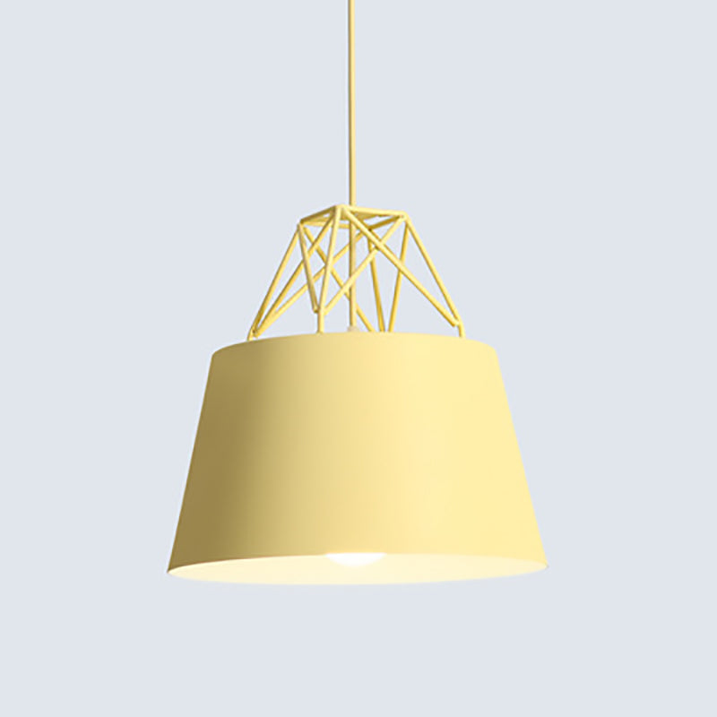 Contemporary Nordic Geometry Diamond Aluminum 1-Light Pendant Light For Living Room