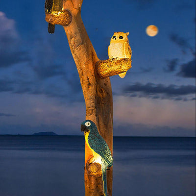 Contemporary Creative Resin Imitation Animal Toucan Owl Waterproof LED Wall Sconce Lamp For Outdoor Patio
