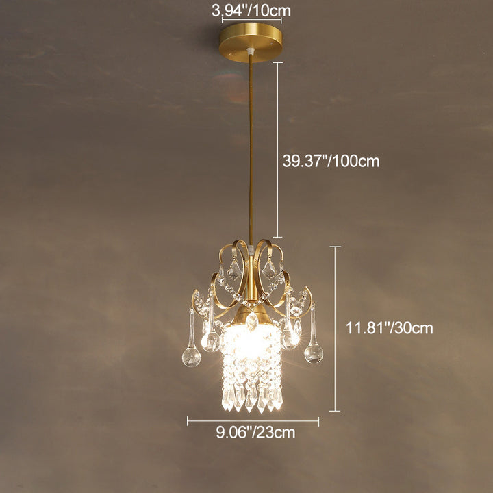 Contemporary Luxury Zinc Alloy Crystal Round 3-Light Chandelier For Living Room