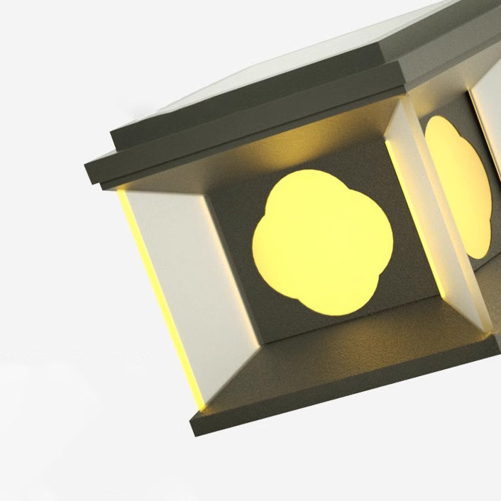 Lumière de poteau extérieure LED carrée en aluminium et acier inoxydable pour jardin 