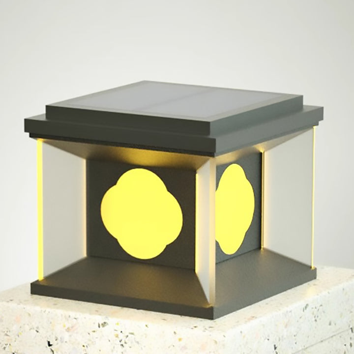 Lumière de poteau extérieure LED carrée en aluminium et acier inoxydable pour jardin 