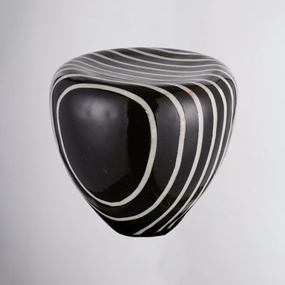 Contemporary Simplicity Solar Resin Simulation Striped Stone LED Outdoor Light For Garden