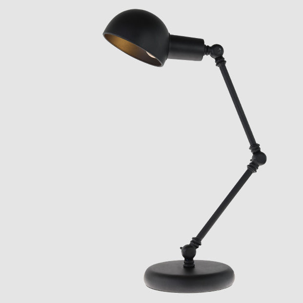 Contemporary Nordic Iron Semicircular 1-Light Rocker Arm Table Lamp For Bedroom
