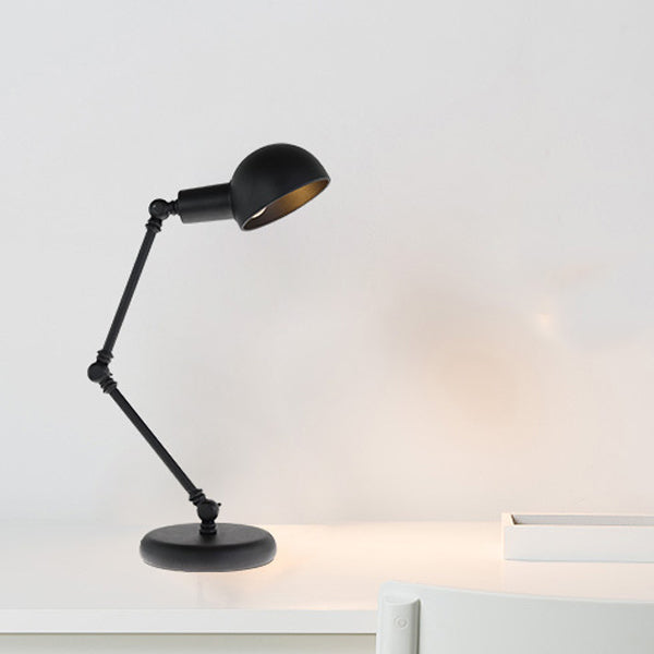 Contemporary Nordic Iron Semicircular 1-Light Rocker Arm Table Lamp For Bedroom