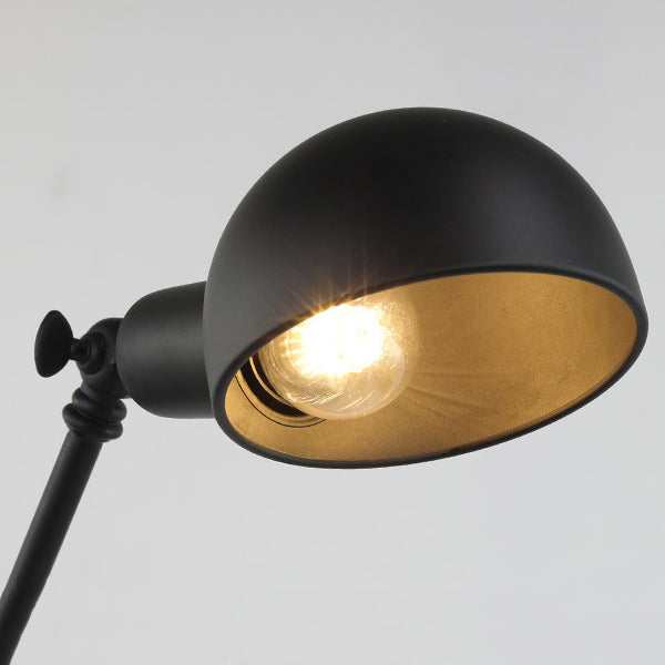Contemporary Nordic Iron Semicircular 1-Light Rocker Arm Table Lamp For Bedroom