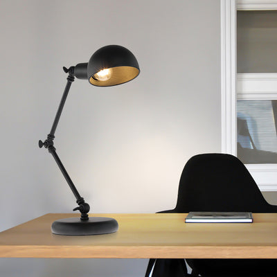 Contemporary Nordic Iron Semicircular 1-Light Rocker Arm Table Lamp For Bedroom