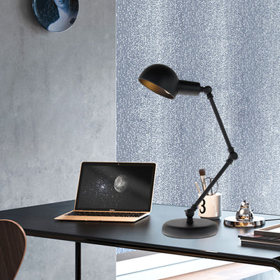 Contemporary Nordic Iron Semicircular 1-Light Rocker Arm Table Lamp For Bedroom