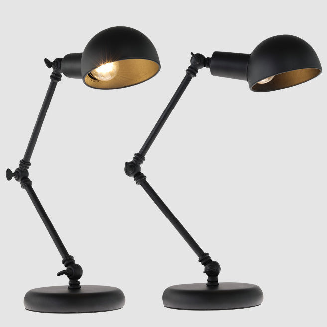 Contemporary Nordic Iron Semicircular 1-Light Rocker Arm Table Lamp For Bedroom