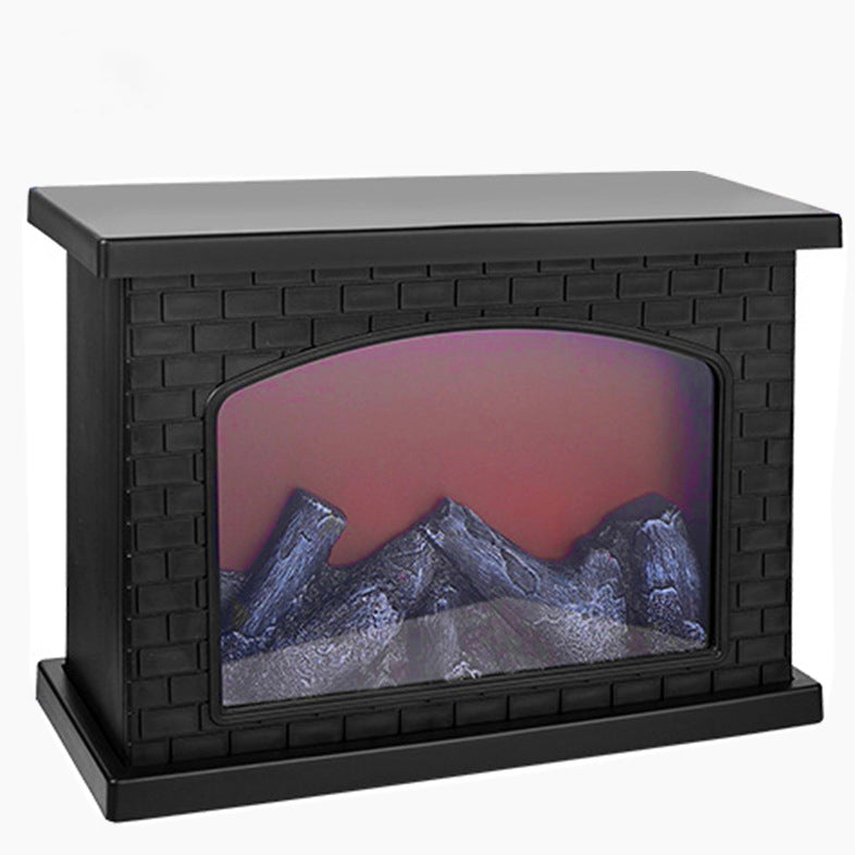 Contemporary Creative ABS Simulated Flame Fireplace LED Table Lamp For Study