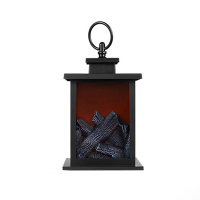 Contemporary Creative ABS Simulated Flame Fireplace LED Table Lamp For Study