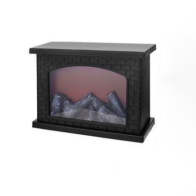 Contemporary Creative ABS Simulated Flame Fireplace LED Table Lamp For Study