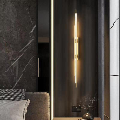 Modern Minimalist Iron Acrylic Long Strip LED Wall Sconce Lamp For Living Room
