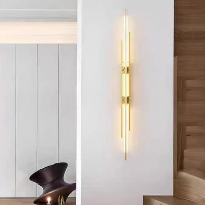 Modern Minimalist Iron Acrylic Long Strip LED Wall Sconce Lamp For Living Room