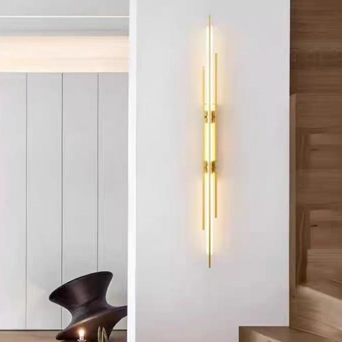 Modern Minimalist Iron Acrylic Long Strip LED Wall Sconce Lamp For Living Room