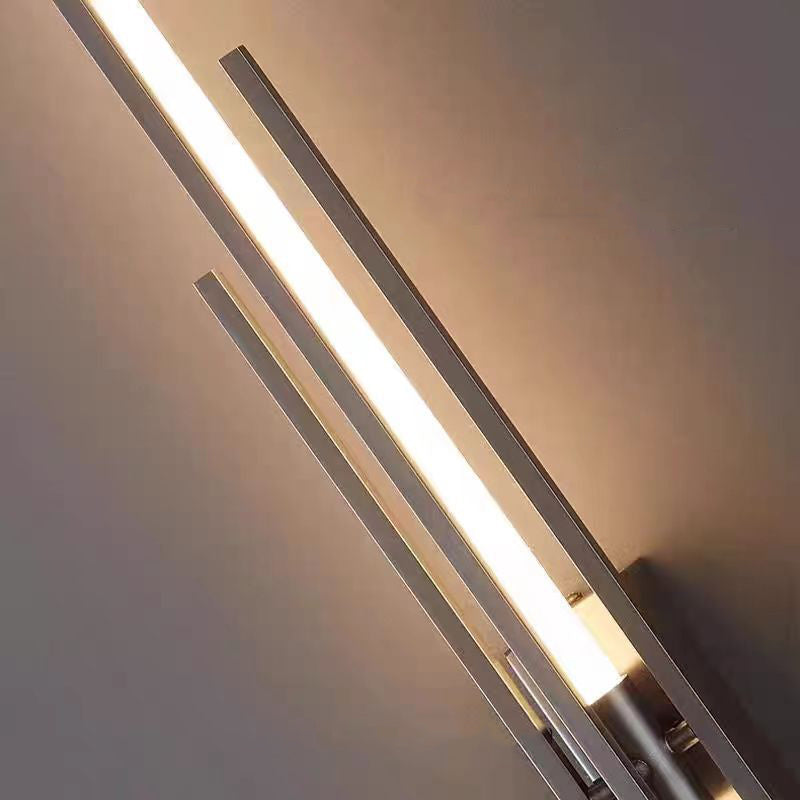 Modern Minimalist Iron Acrylic Long Strip LED Wall Sconce Lamp For Living Room