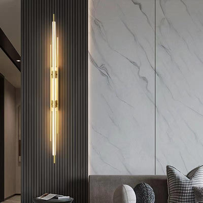 Modern Minimalist Iron Acrylic Long Strip LED Wall Sconce Lamp For Living Room