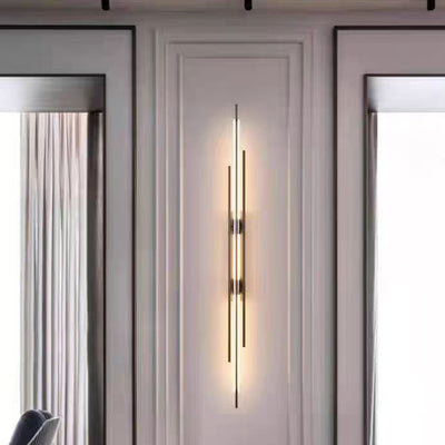Modern Minimalist Iron Acrylic Long Strip LED Wall Sconce Lamp For Living Room