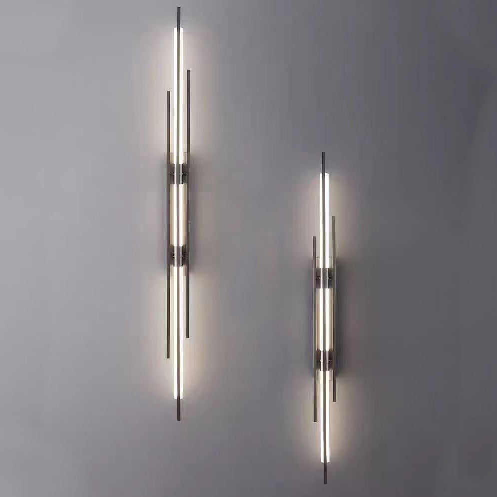 Modern Minimalist Iron Acrylic Long Strip LED Wall Sconce Lamp For Living Room