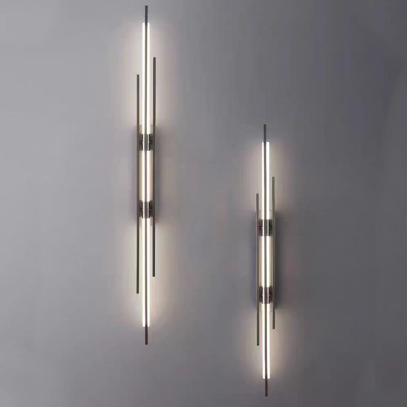 Modern Minimalist Iron Acrylic Long Strip LED Wall Sconce Lamp For Living Room