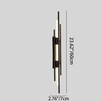 Modern Minimalist Iron Acrylic Long Strip LED Wall Sconce Lamp For Living Room