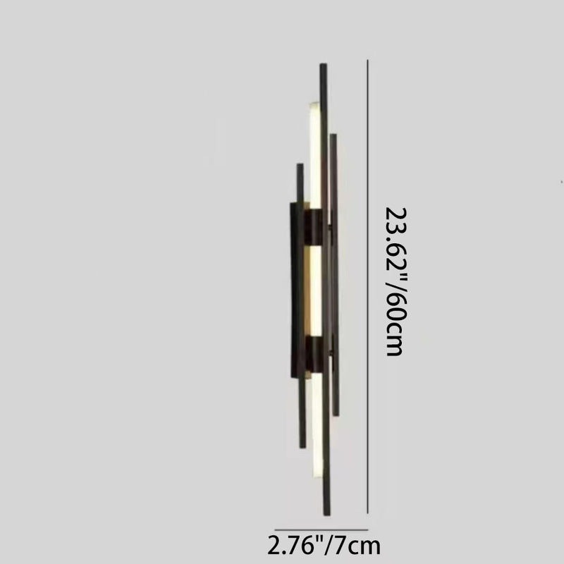 Modern Minimalist Iron Acrylic Long Strip LED Wall Sconce Lamp For Living Room
