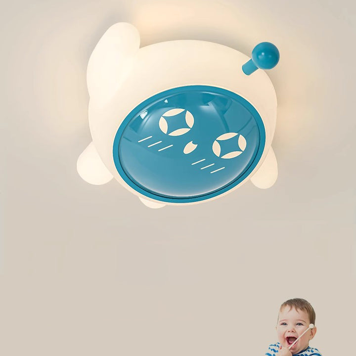 Zeitgenössische kreative Eisen-PE-Cartoon-Astronaut LED-Deckenleuchte für das Schlafzimmer 