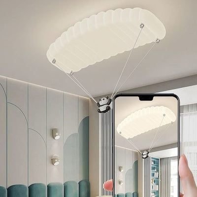 Plafonnier LED en fer acrylique géométrique cercle minimaliste moderne pour chambre 
