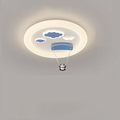 Plafonnier LED en fer acrylique géométrique cercle minimaliste moderne pour chambre 