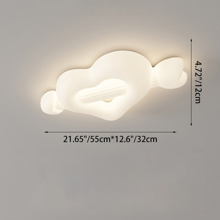 Contemporary Creative Cartoon Heart-Shaped Arrow PE Iron LED Flush Mount Ceiling Light For Bedroom