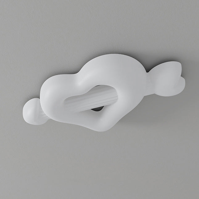 Contemporary Creative Cartoon Heart-Shaped Arrow PE Iron LED Flush Mount Ceiling Light For Bedroom