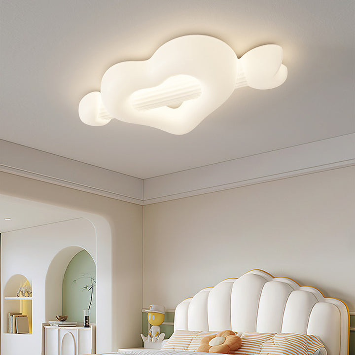 Contemporary Creative Cartoon Heart-Shaped Arrow PE Iron LED Flush Mount Ceiling Light For Bedroom
