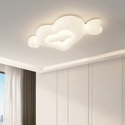 Contemporary Creative Cartoon Heart-Shaped Arrow PE Iron LED Flush Mount Ceiling Light For Bedroom