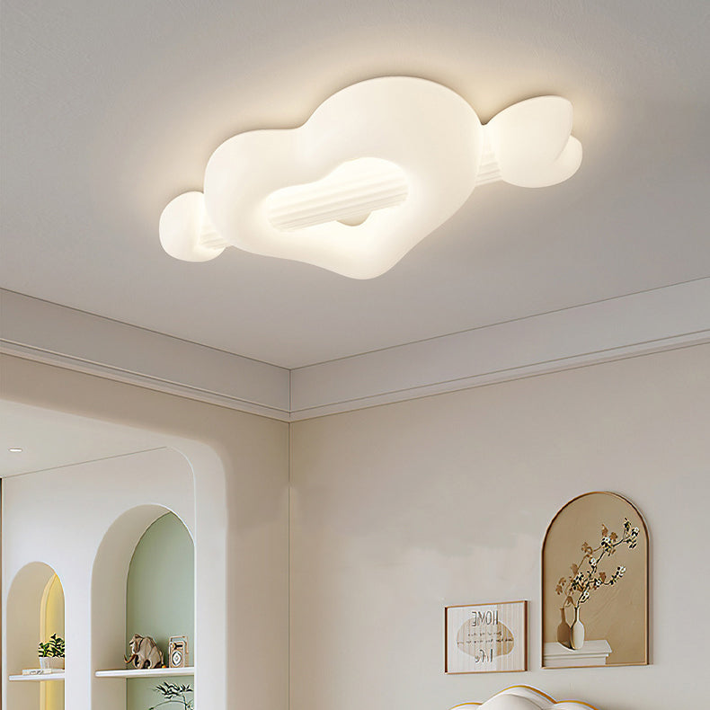 Contemporary Creative Cartoon Heart-Shaped Arrow PE Iron LED Flush Mount Ceiling Light For Bedroom