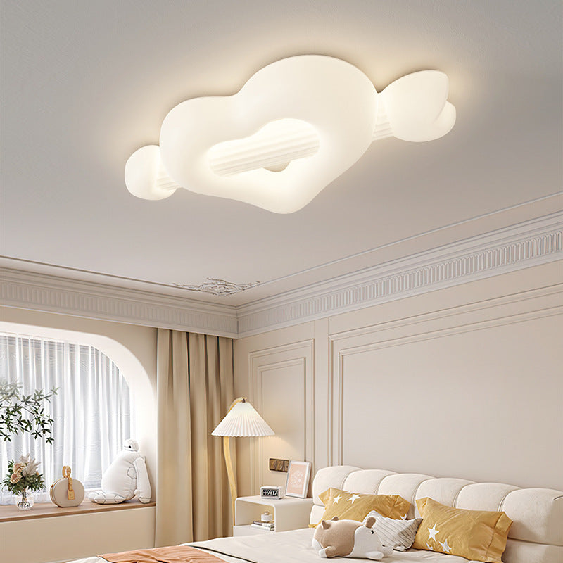 Contemporary Creative Cartoon Heart-Shaped Arrow PE Iron LED Flush Mount Ceiling Light For Bedroom