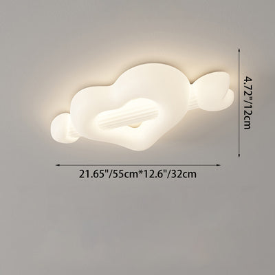 Contemporary Creative Cartoon Heart-Shaped Arrow PE Iron LED Flush Mount Ceiling Light For Bedroom