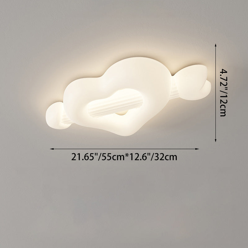 Contemporary Creative Cartoon Heart-Shaped Arrow PE Iron LED Flush Mount Ceiling Light For Bedroom