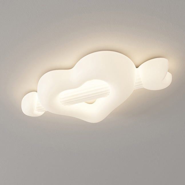 Contemporary Creative Cartoon Heart-Shaped Arrow PE Iron LED Flush Mount Ceiling Light For Bedroom