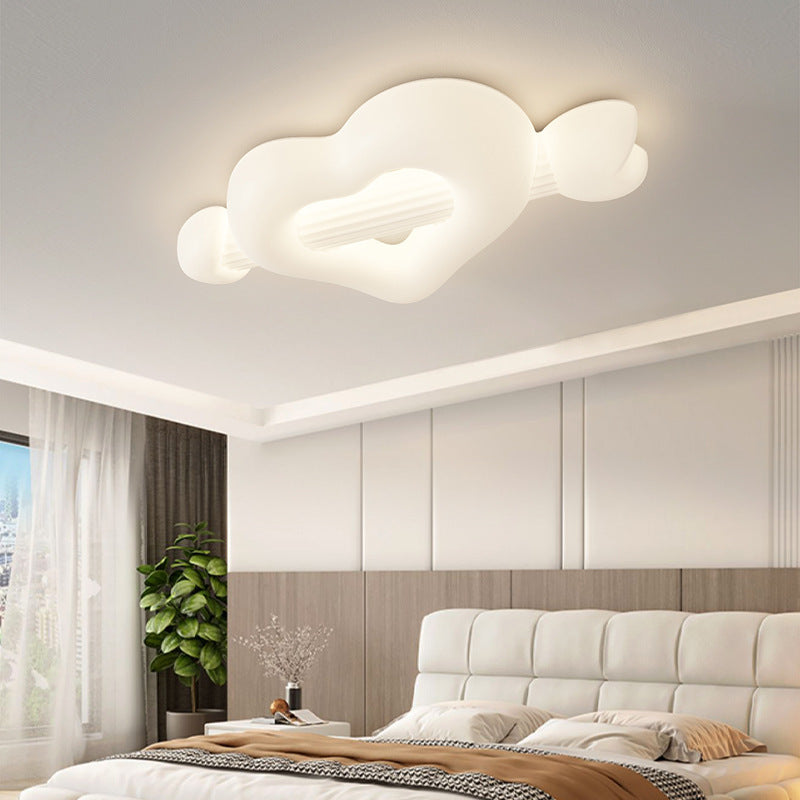 Contemporary Creative Cartoon Heart-Shaped Arrow PE Iron LED Flush Mount Ceiling Light For Bedroom
