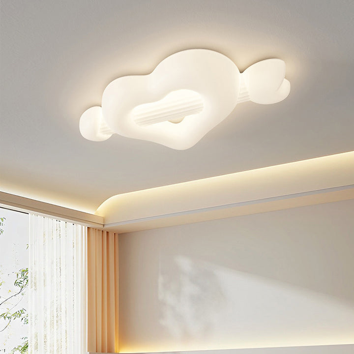 Contemporary Creative Cartoon Heart-Shaped Arrow PE Iron LED Flush Mount Ceiling Light For Bedroom