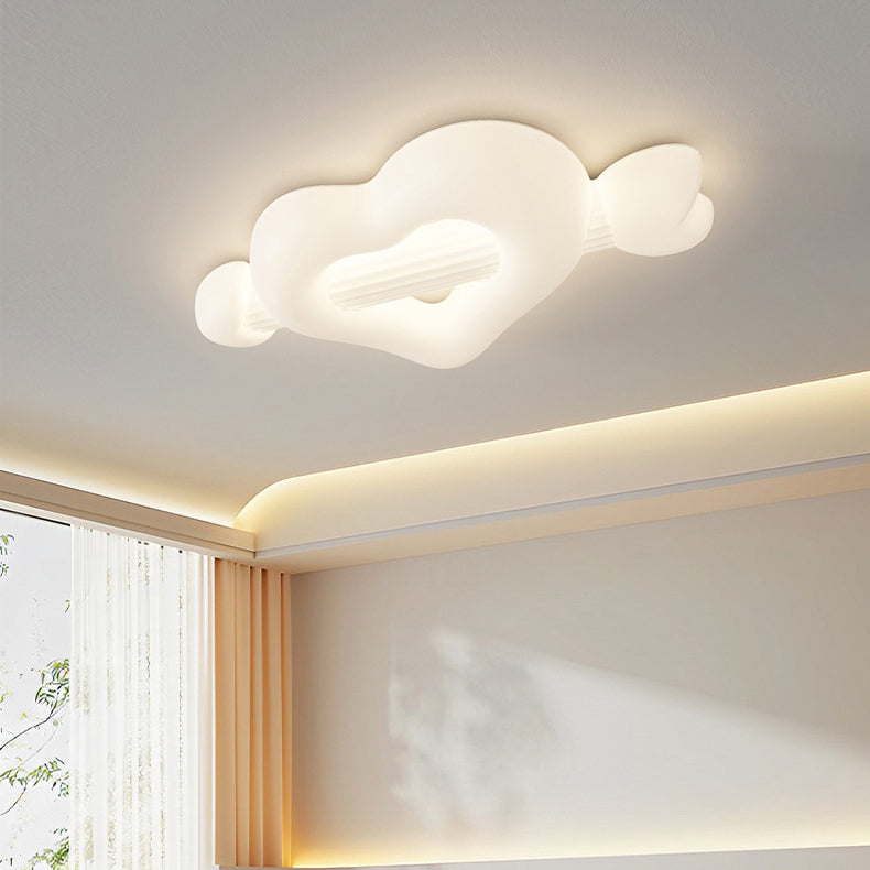 Contemporary Creative Cartoon Heart-Shaped Arrow PE Iron LED Flush Mount Ceiling Light For Bedroom