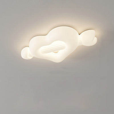 Contemporary Creative Cartoon Heart-Shaped Arrow PE Iron LED Flush Mount Ceiling Light For Bedroom