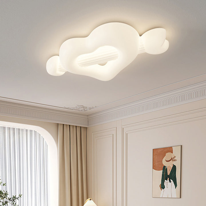 Contemporary Creative Cartoon Heart-Shaped Arrow PE Iron LED Flush Mount Ceiling Light For Bedroom
