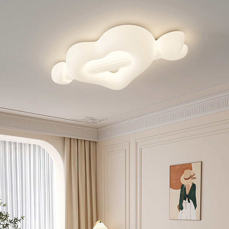 Contemporary Creative Cartoon Heart-Shaped Arrow PE Iron LED Flush Mount Ceiling Light For Bedroom