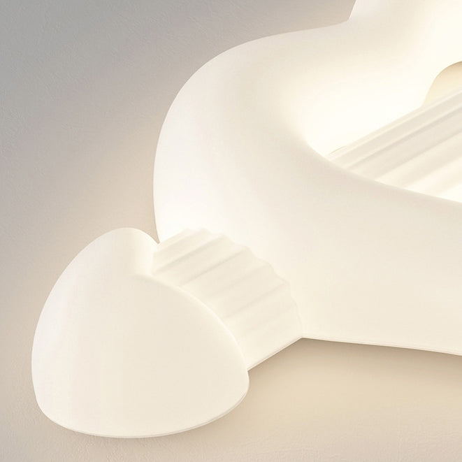 Contemporary Creative Cartoon Heart-Shaped Arrow PE Iron LED Flush Mount Ceiling Light For Bedroom