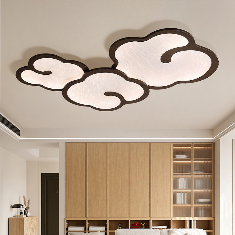 Plafonnier LED en fer acrylique géométrique cercle minimaliste moderne pour chambre 