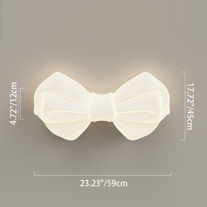 Lustre de plafond moderne avec abat-jour en fer PE créatif et nœud papillon LED pour chambre 